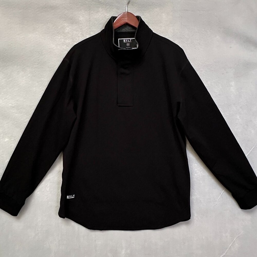 BYLT Jacket Mens XL Black Pullover Magnetic Performance Casual 1/4 Zip